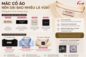 Mác cổ áo nên dài bao nhiêu là vừa? Những kích thước thường dùng.